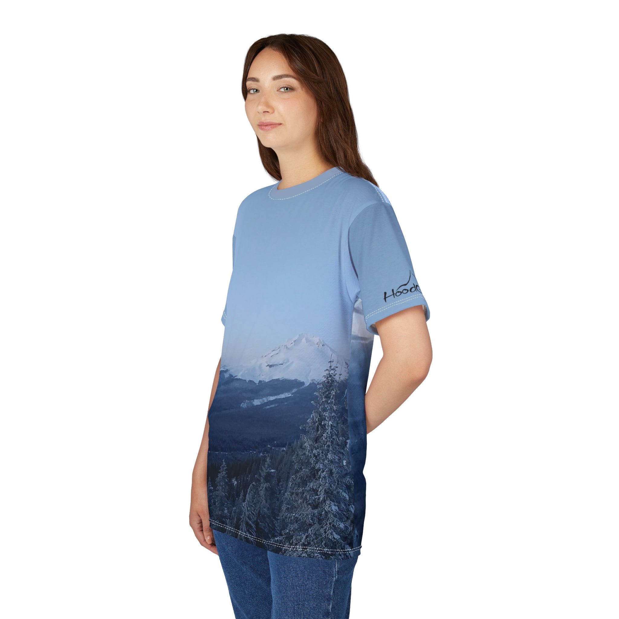 Mountain View Unisex Short Sleeve Tee, Nature Lover's Shirt, Outdoor Adventure Wear, Great for Hiking, Perfect for Gift Giving
