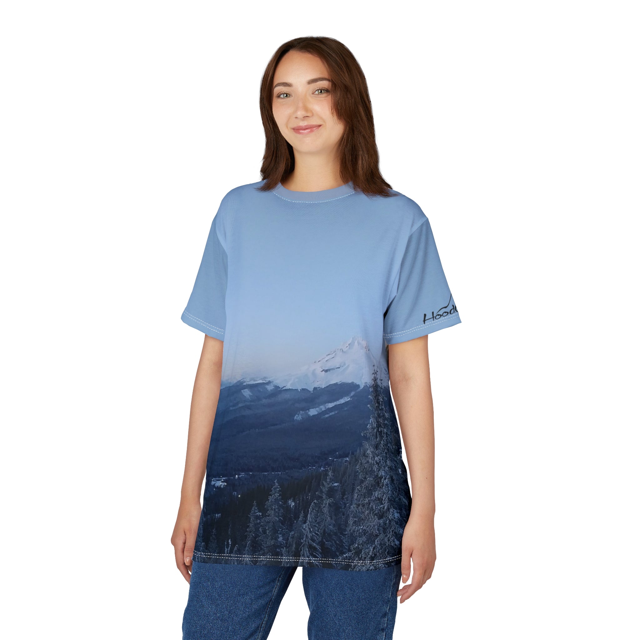 Mountain View Unisex Short Sleeve Tee, Nature Lover's Shirt, Outdoor Adventure Wear, Great for Hiking, Perfect for Gift Giving