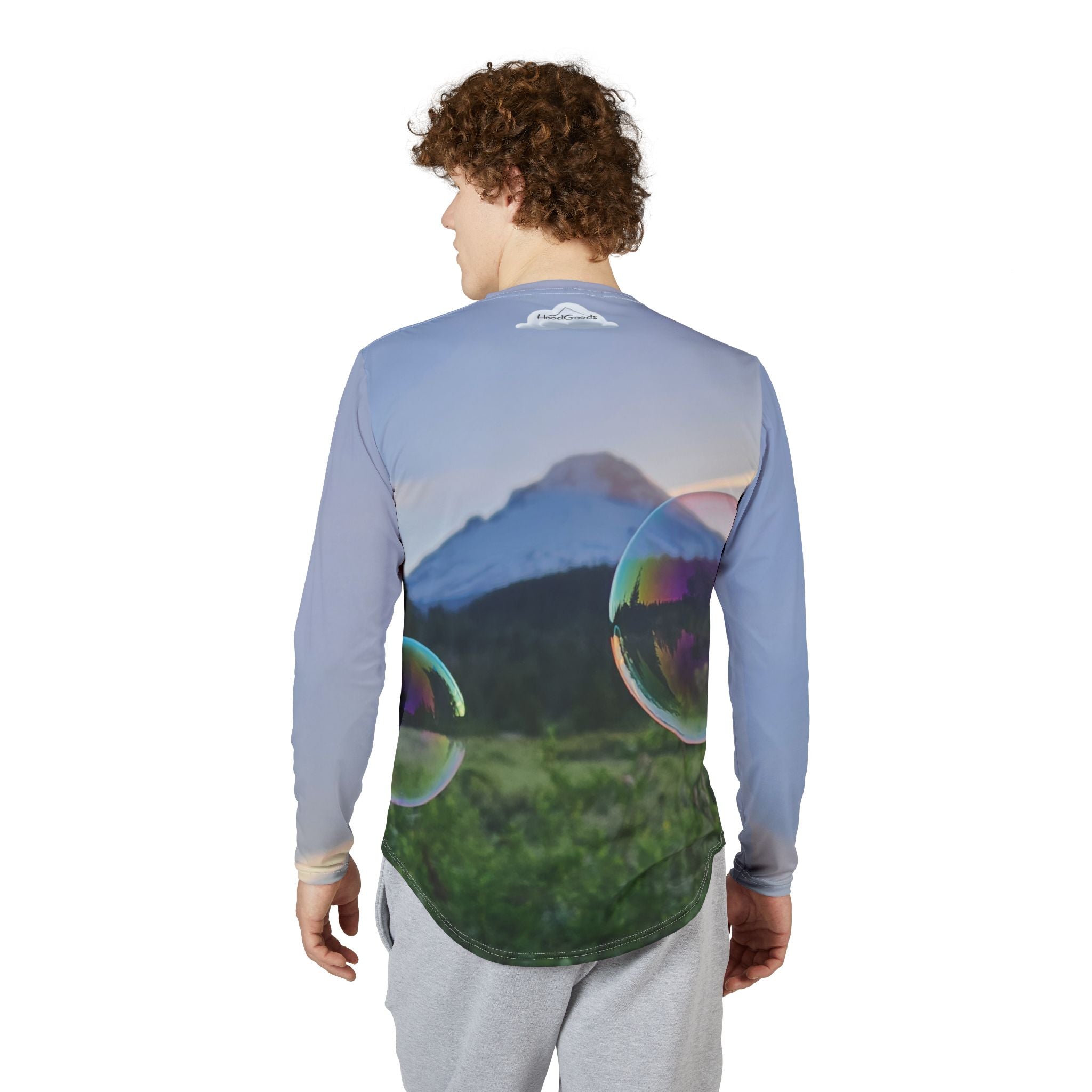 Mt. Hood at dawn Men's UV Protection Long Sleeve Shirt