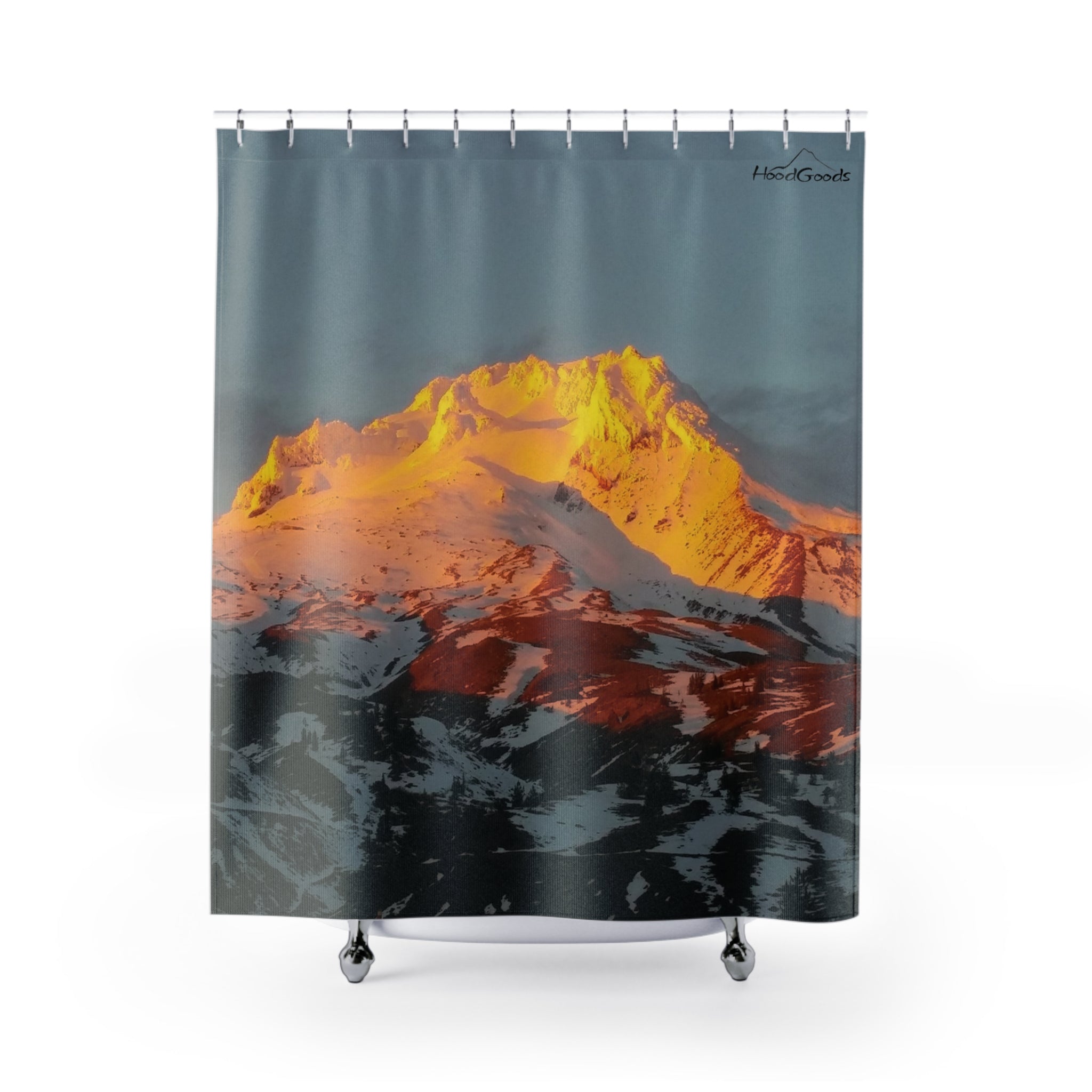 Alpen Glow on Mt. Hood~ Shower Curtain