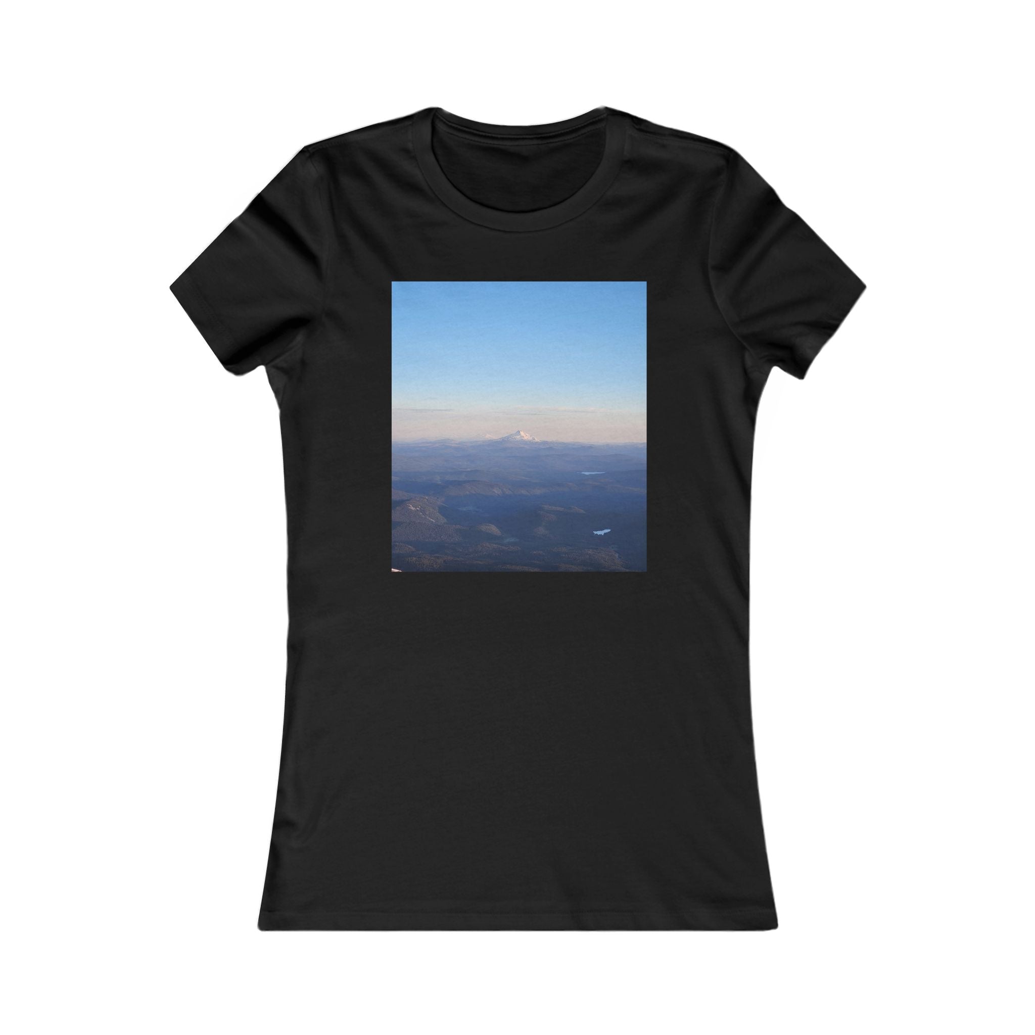 Women's Mountain Tee — Aerial Landscape T-Shirt