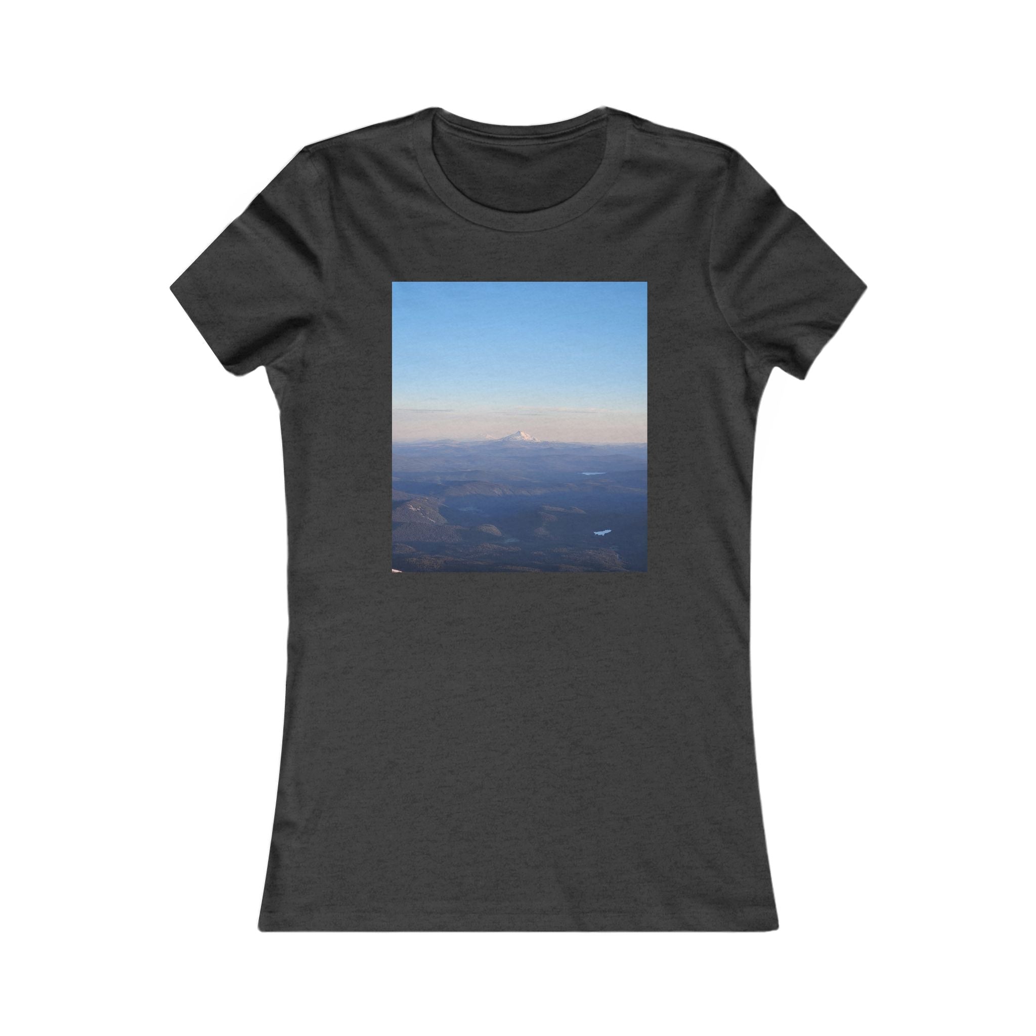 Women's Mountain Tee — Aerial Landscape T-Shirt