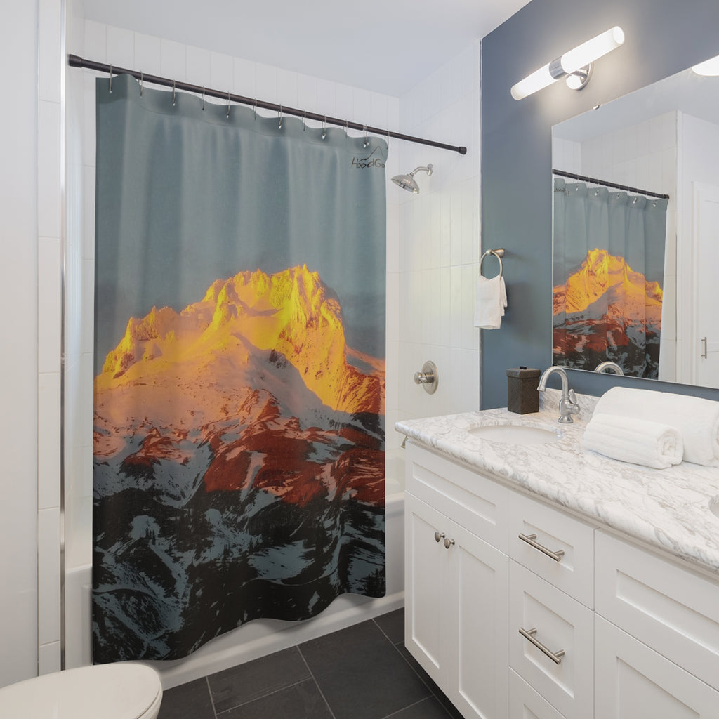 Alpen Glow on Mt. Hood~ Shower Curtain