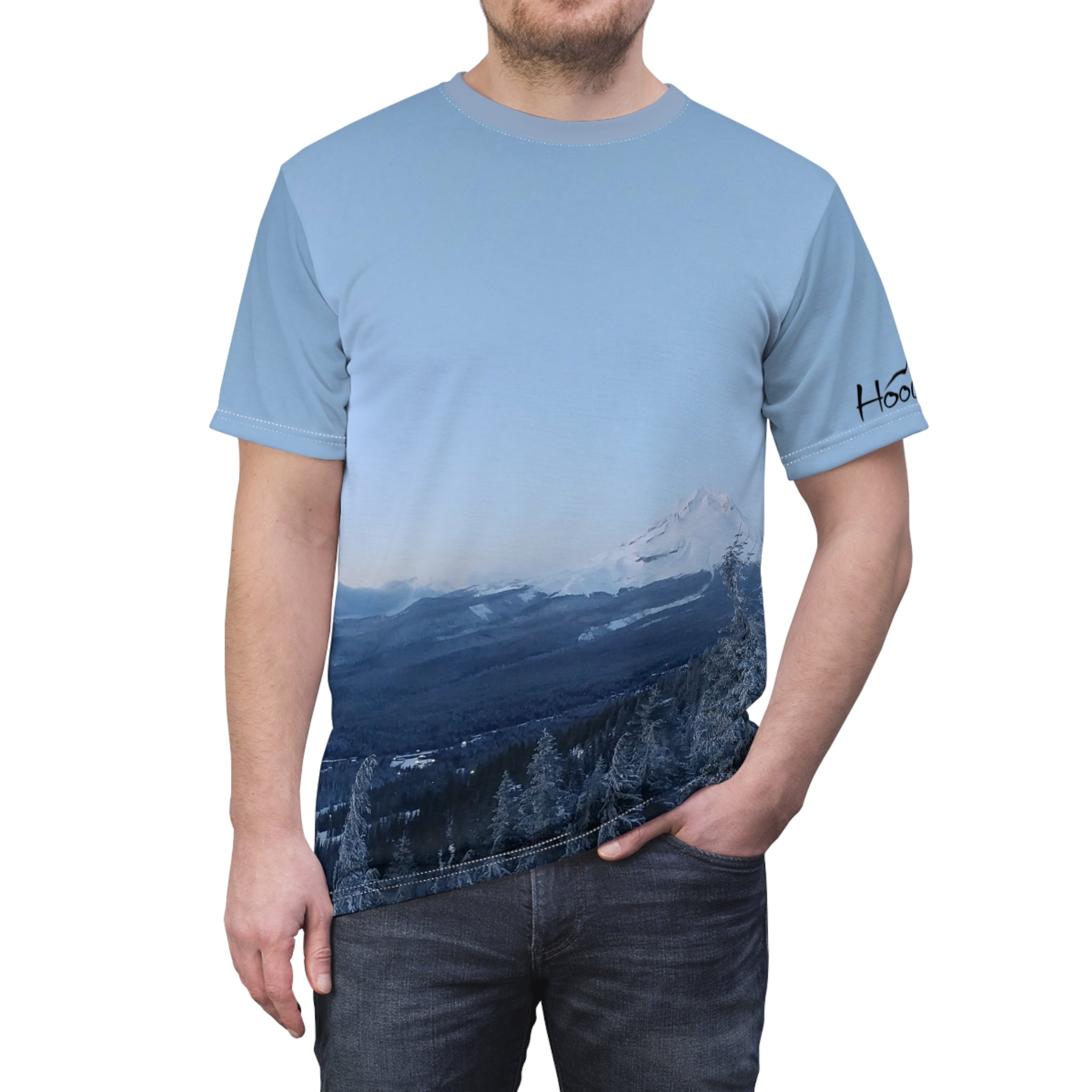 Mountain View Unisex Short Sleeve Tee, Nature Lover's Shirt, Outdoor Adventure Wear, Great for Hiking, Perfect for Gift Giving