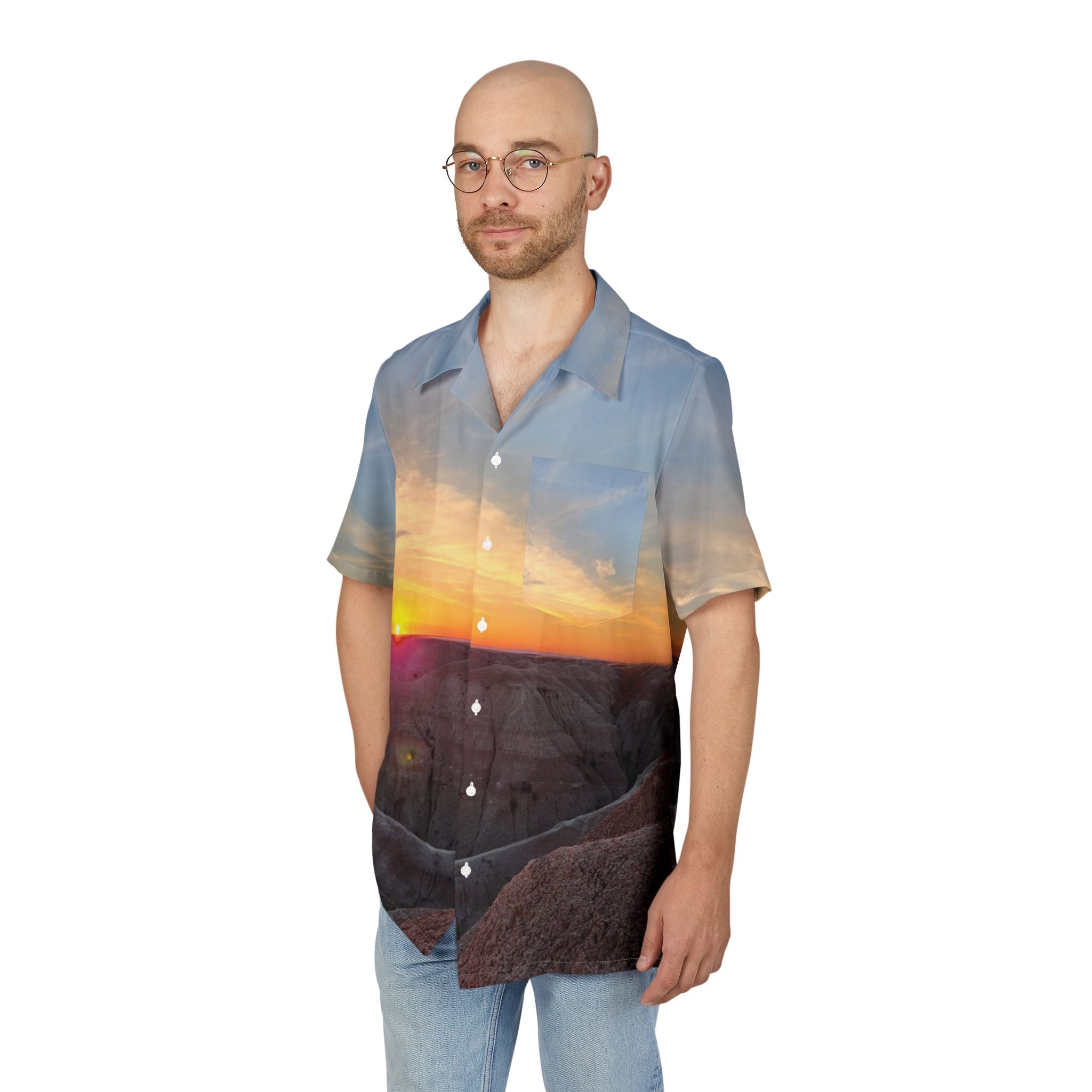 Unisex Hawaiian Button-Down Shirt (AOP)