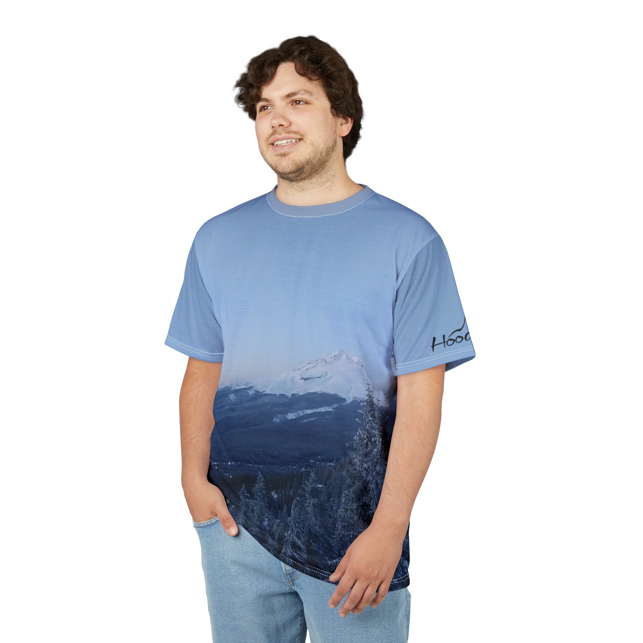 Mountain View Unisex Short Sleeve Tee, Nature Lover's Shirt, Outdoor Adventure Wear, Great for Hiking, Perfect for Gift Giving