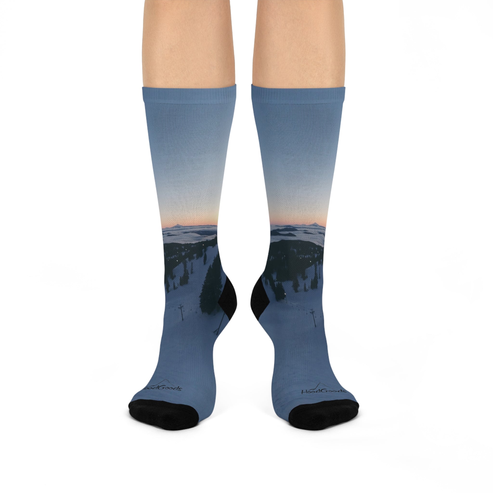 Sunset off Mt. Hood~Soft cotton socks