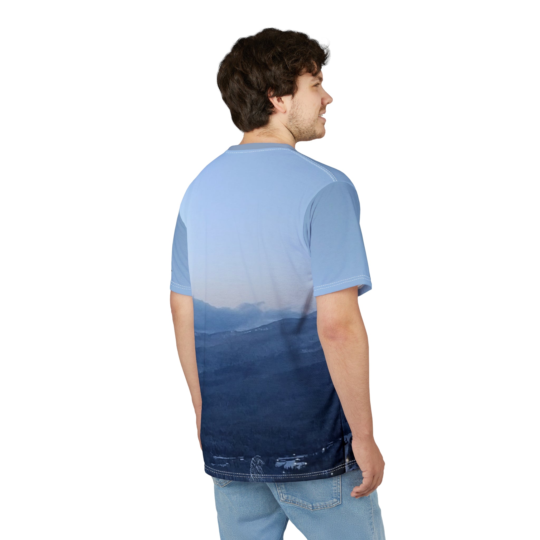 Mountain View Unisex Short Sleeve Tee, Nature Lover's Shirt, Outdoor Adventure Wear, Great for Hiking, Perfect for Gift Giving