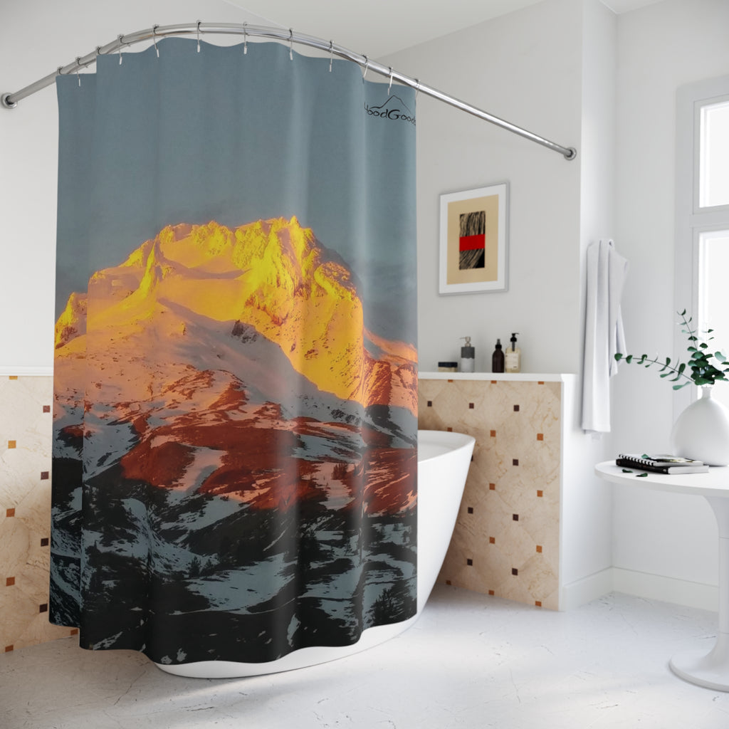 Alpen Glow on Mt. Hood~ Shower Curtain