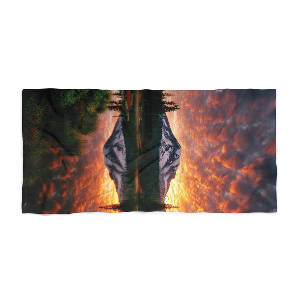Sunset Mt Hood Beach Towel