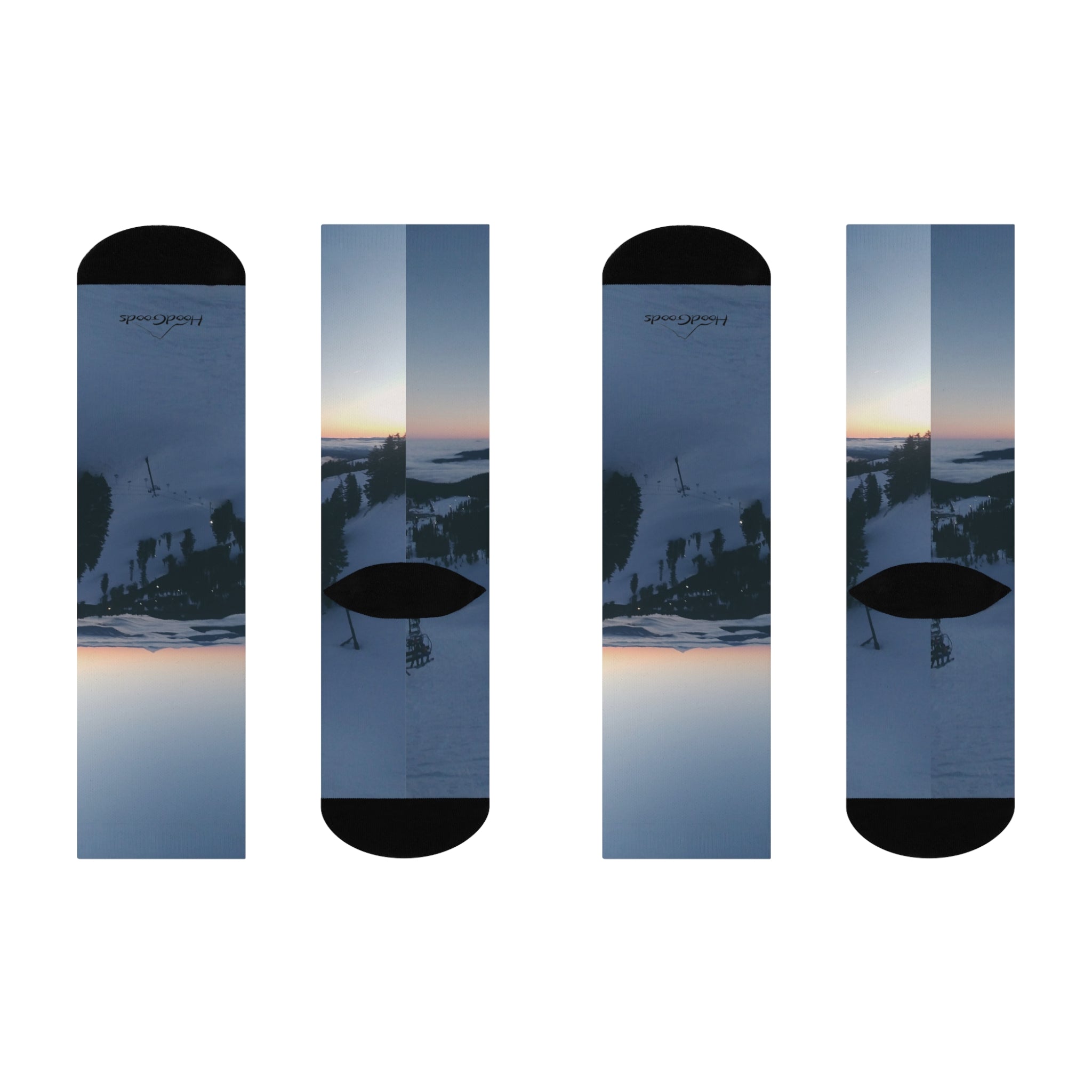 Sunset off Mt. Hood~Soft cotton socks