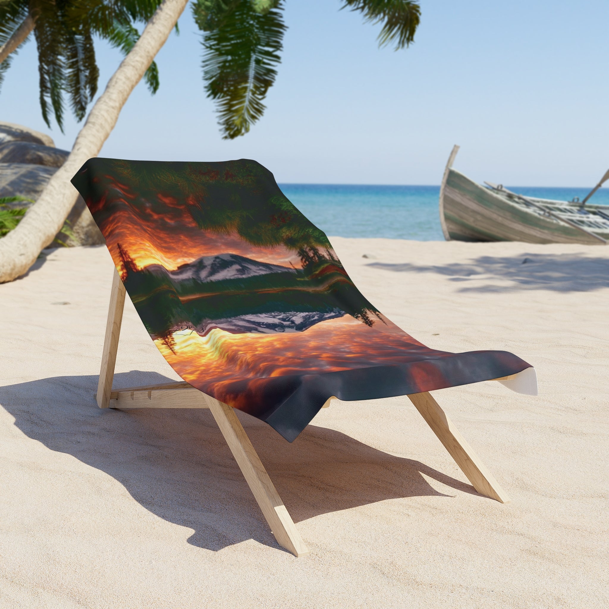Sunset Mt Hood Beach Towel