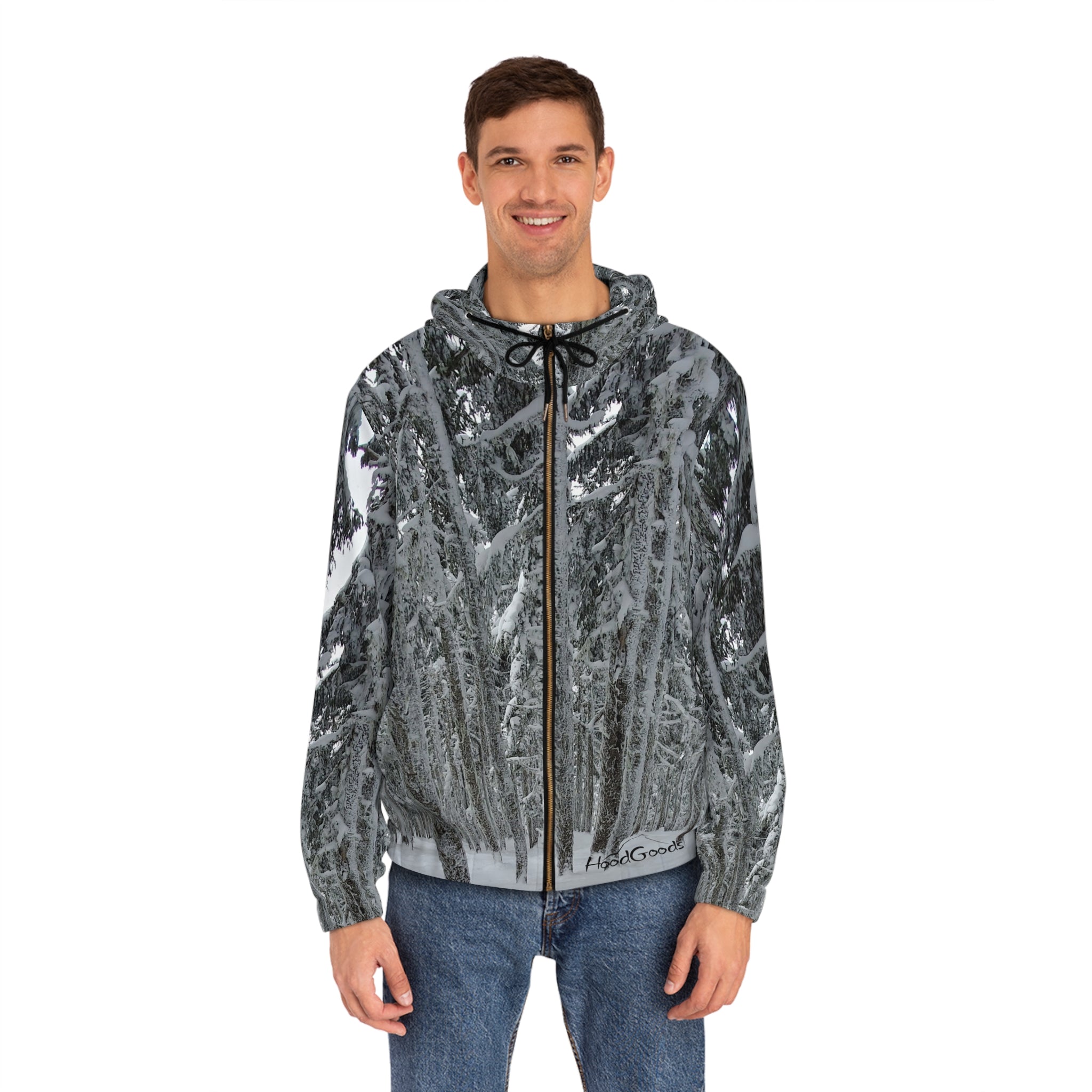 Steep and Deep Tree runs in PR~Zip up Hoodie